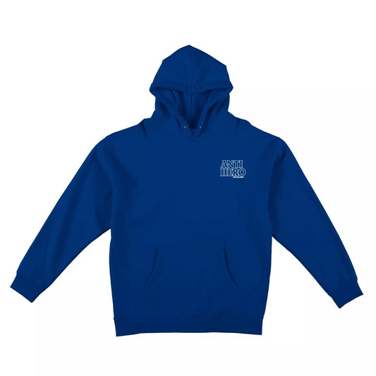 AntiHero hoodie Lil Black Hero Outline blue