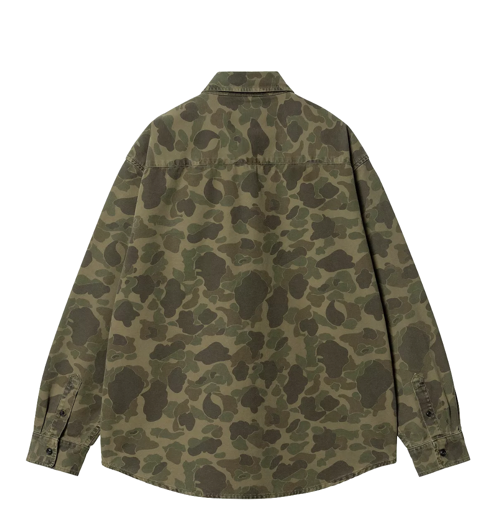 Carhartt WIP Duck shirt L/S canvas camo duck green office green