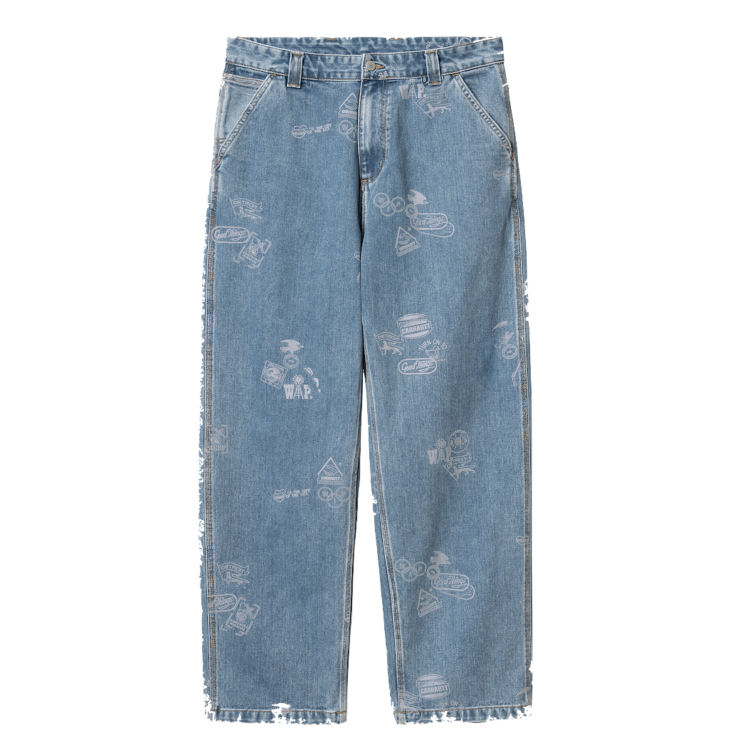Carhartt WIP Stamp pant blue bleached