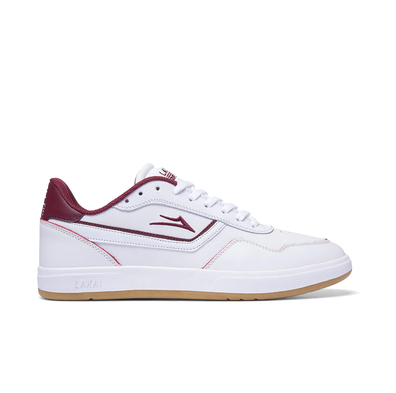 Lakai Terrace white burgundy leather