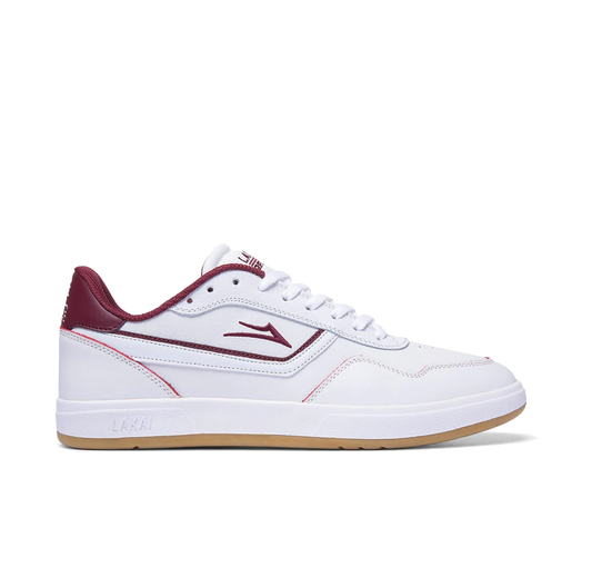 Lakai Terrace white burgundy leather