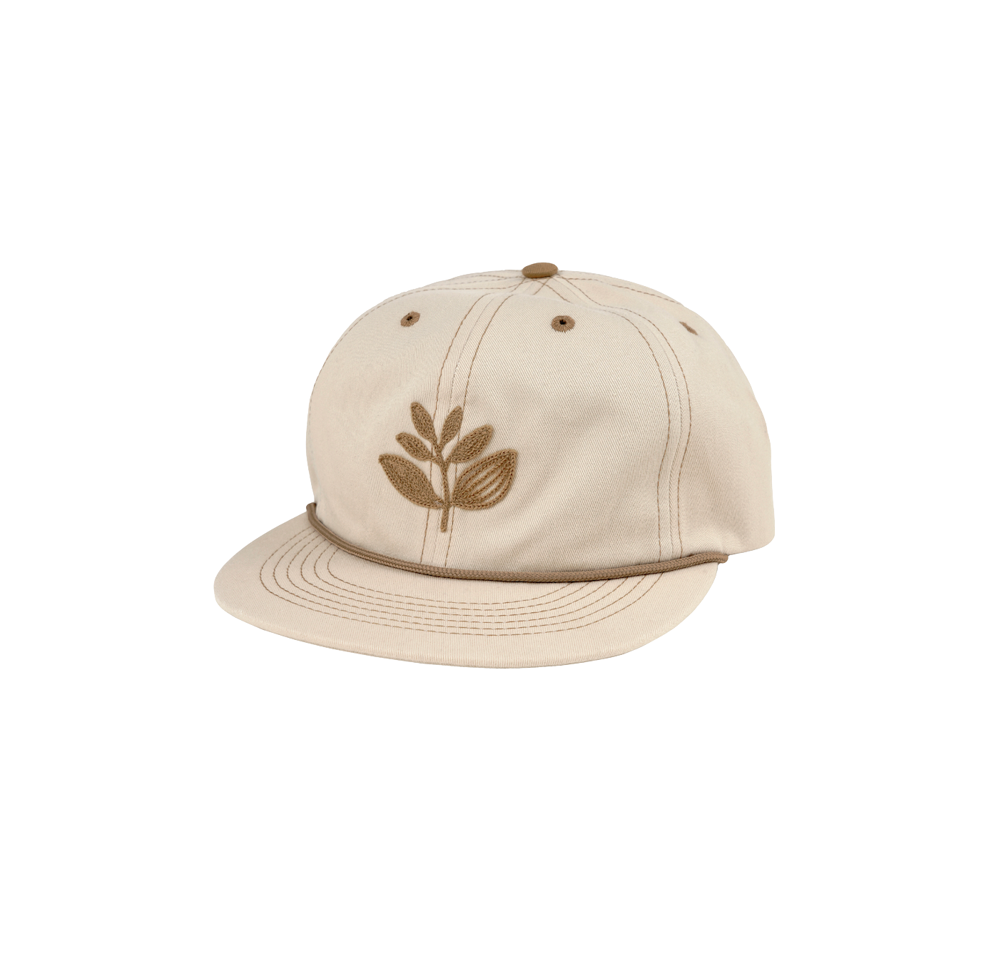 Magenta Amiral Cap 6 panels natural