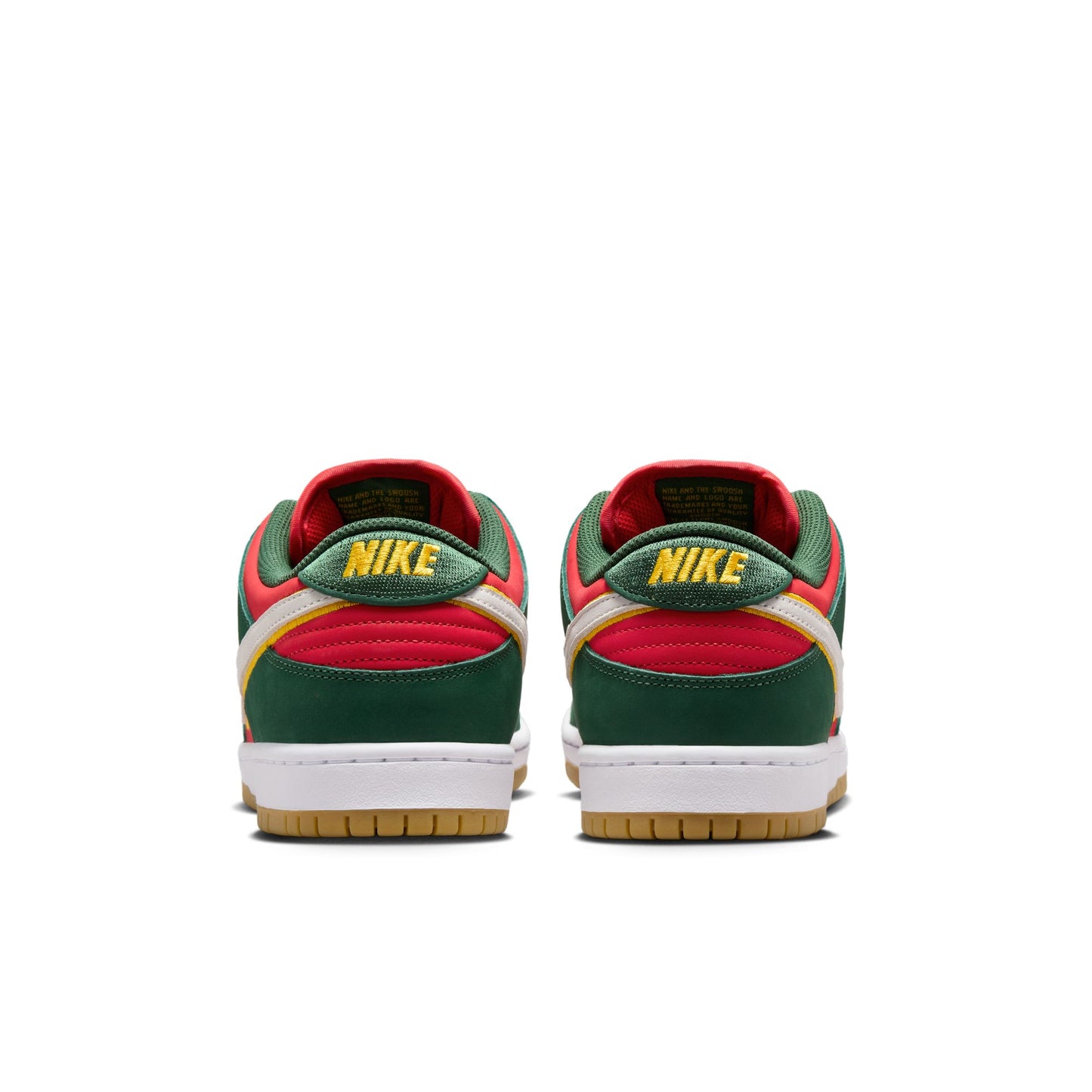 Nike SB Dunk Low Pro QS Seattle Supersonics fir white university gold fire red