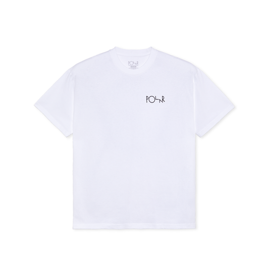 Polar Skate Co Stroke Logo tee white black