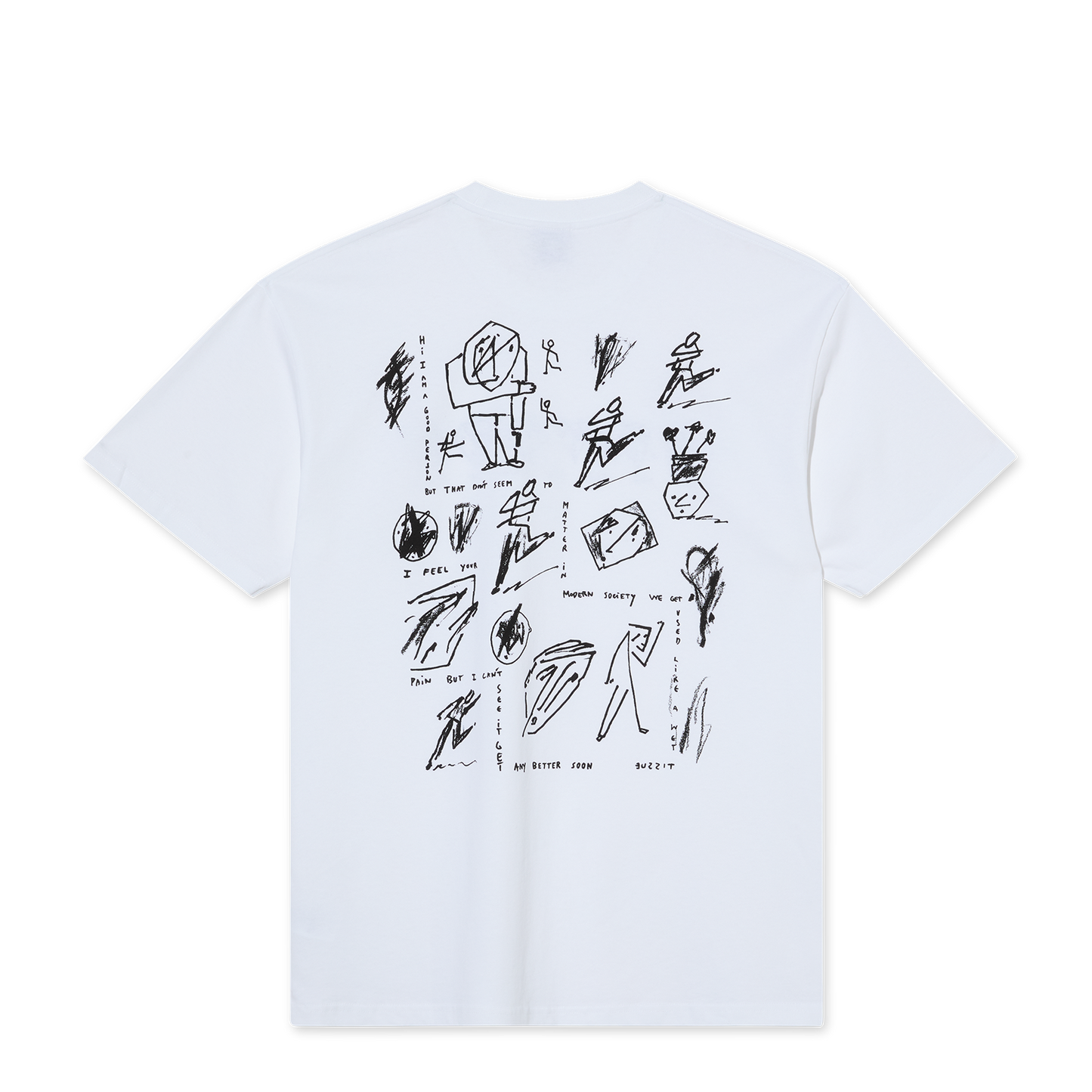 Polar Skate Co Sad At Times tee white