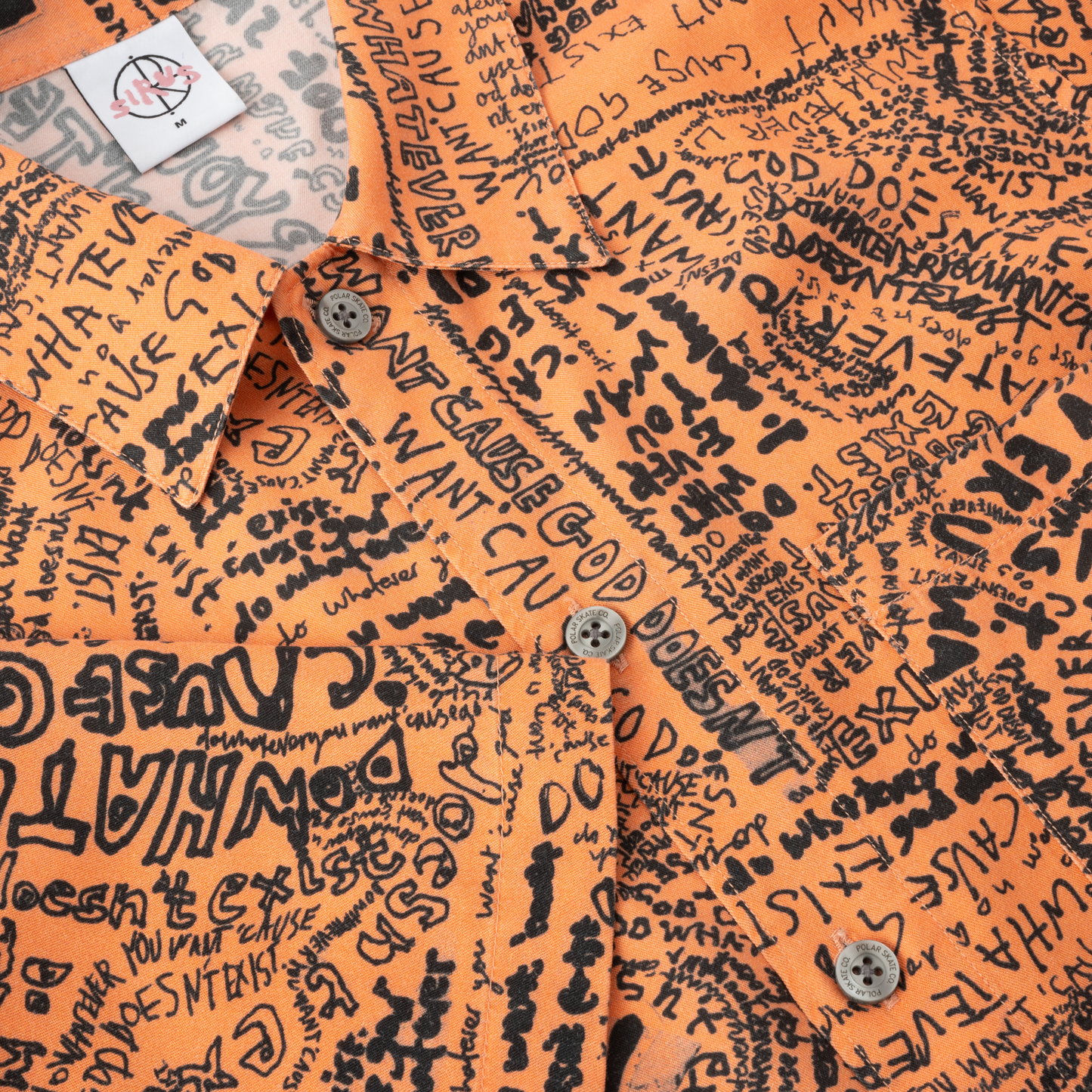 Polar Skate Co Bowling shirt Exist orange