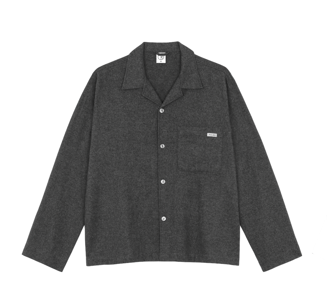 Polar Skate Co Tony L/S Shirt Flannel dark grey