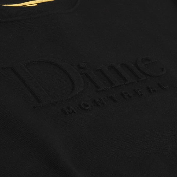 Dime Classic Logo Embossed crewneck black